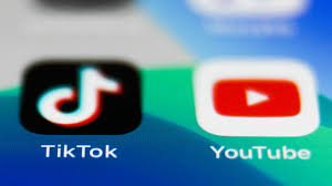 Applications Youtube et TikTok sur un écran de smartphone