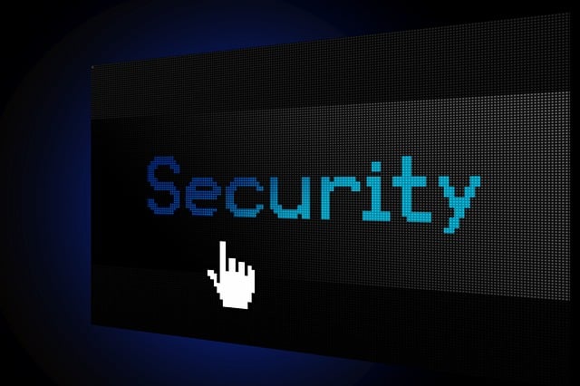 Mot "security" affiché sur un écran d'ordinateur