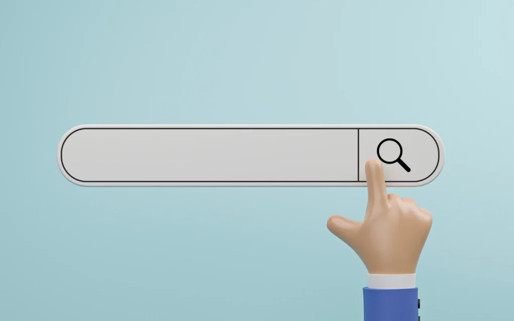 Homme cliquant sur une url