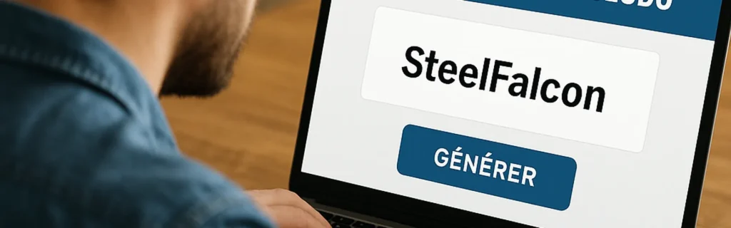 Homme générant son pseudo avec notre générateur